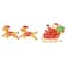 Glitzhome® 90.5"L Lighted Christmas 2D Fabric Dog with Santa Sleigh Outdoor Decor